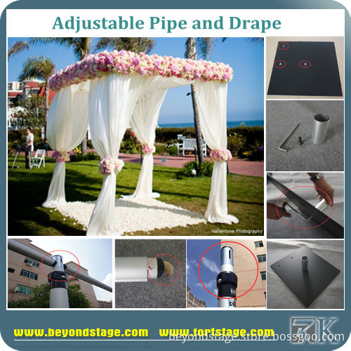 Square Wedding Backdrop Curtain Poles With Pipe and Drape Kits
